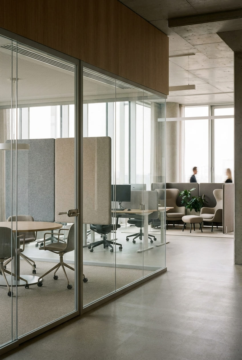 Офисное пространство с гибким зонированием
