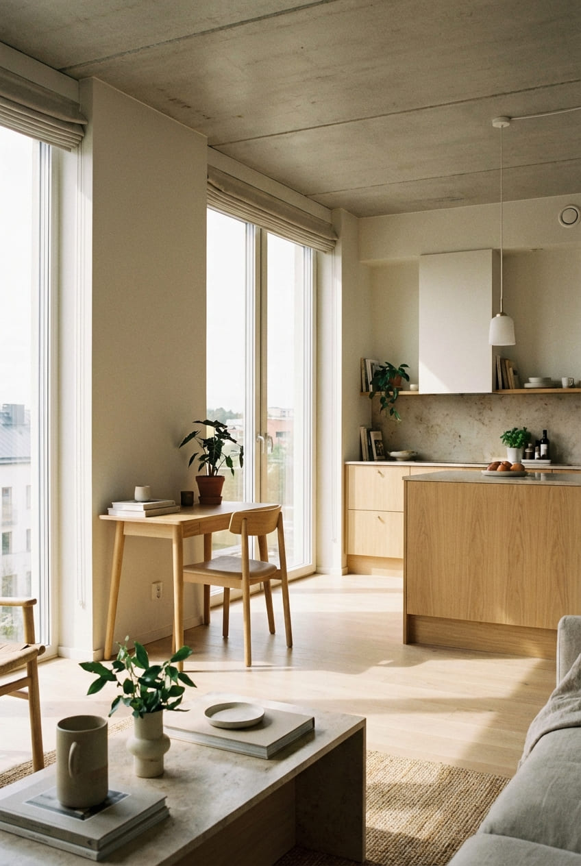 Квартира в современном стиле с открытой планировкой